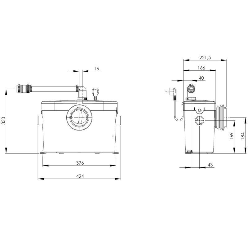 SFA Rozdrabniacz do toalety Saniaccess 1