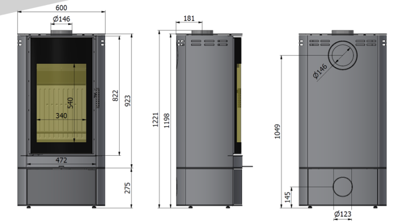 Hajduk kominki wolnostojący piec na drewno
