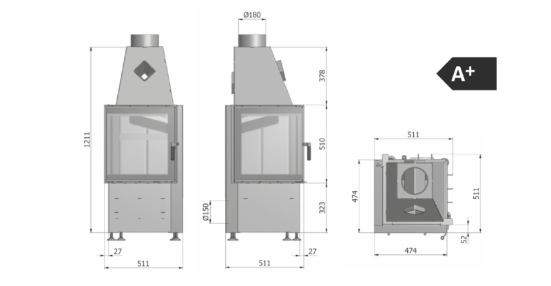 wkład do kominka konwekcyjny Smart 2LT